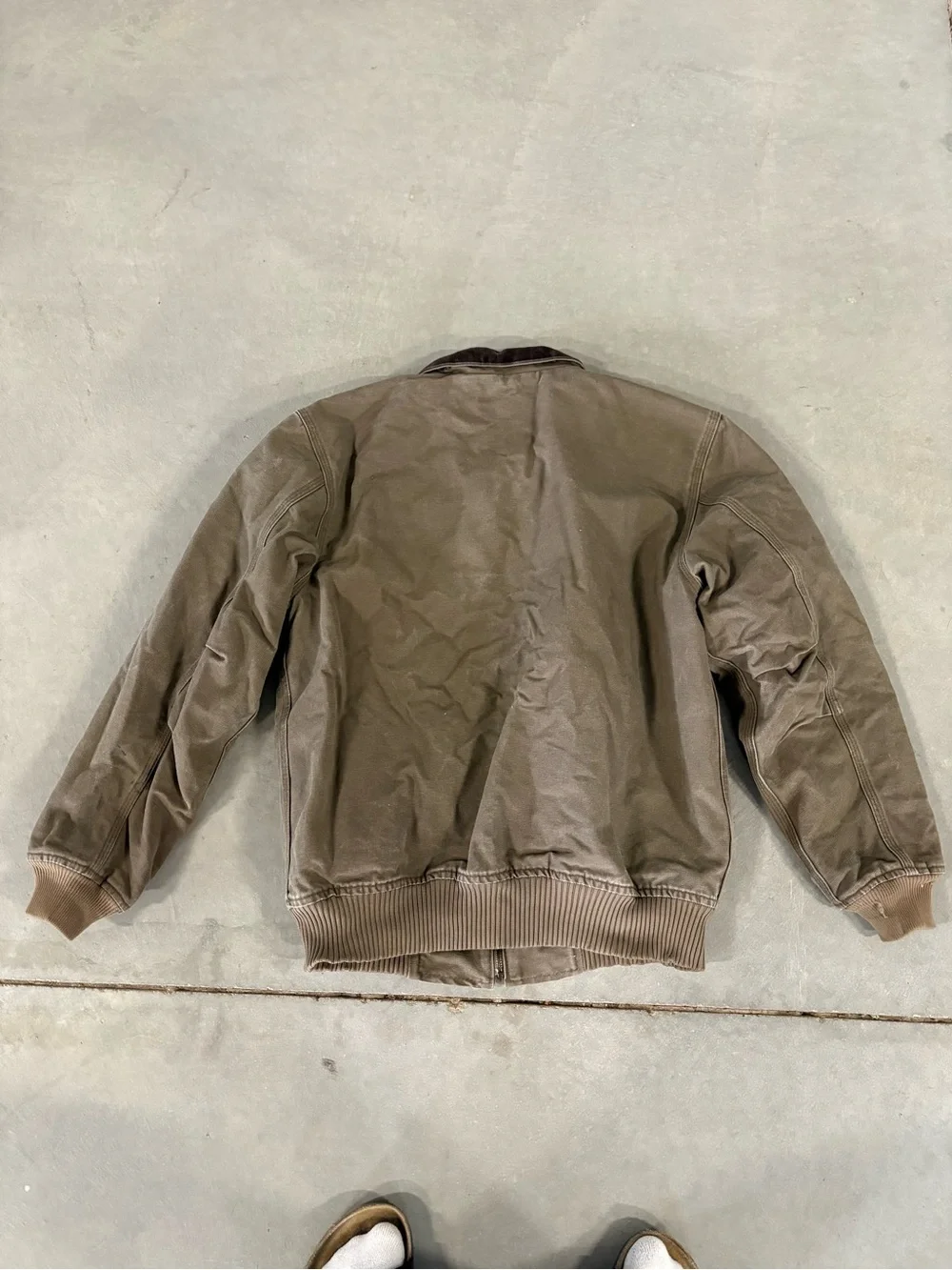 Carhartt Brown Canvas Work Jacket - Men's Medium Detroit Bomber
